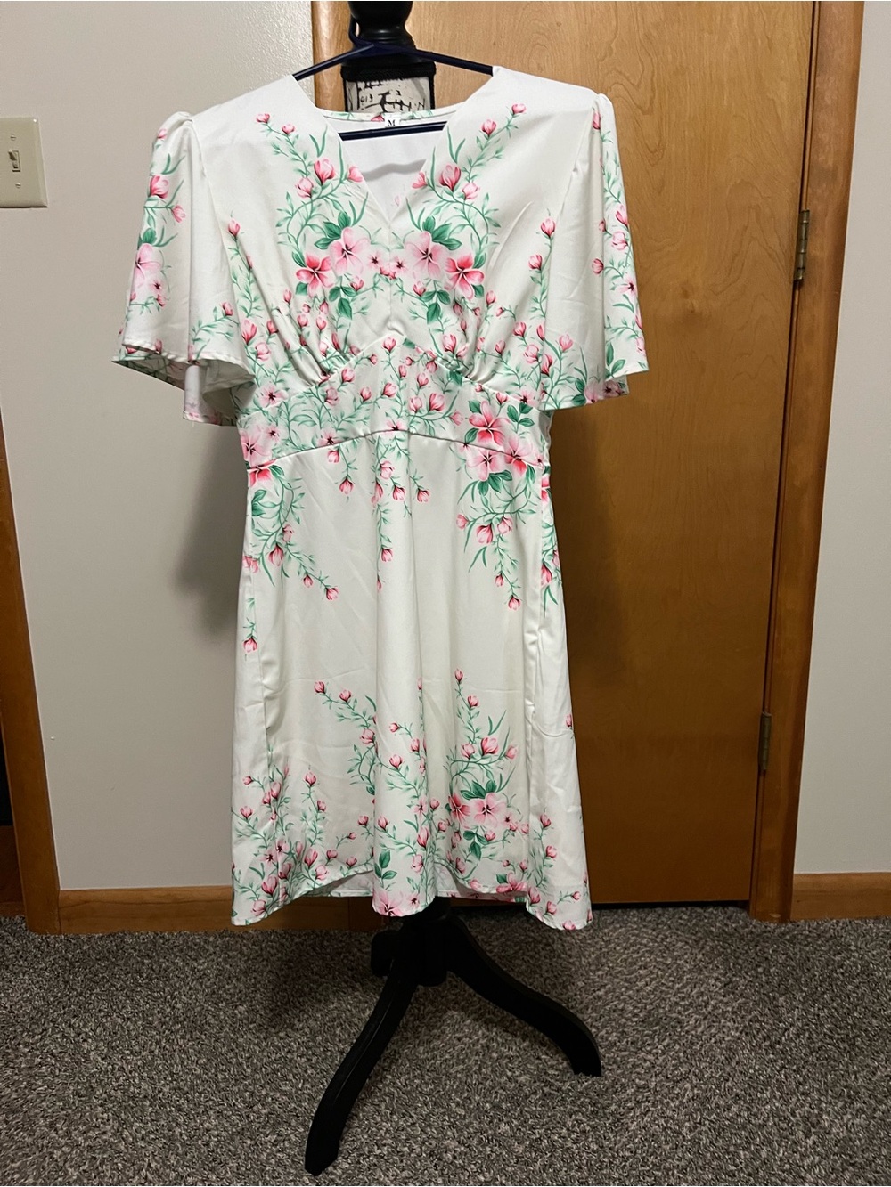 Mini Dress with Pink Floral Print